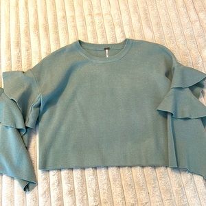 Crop big sleeve sweater